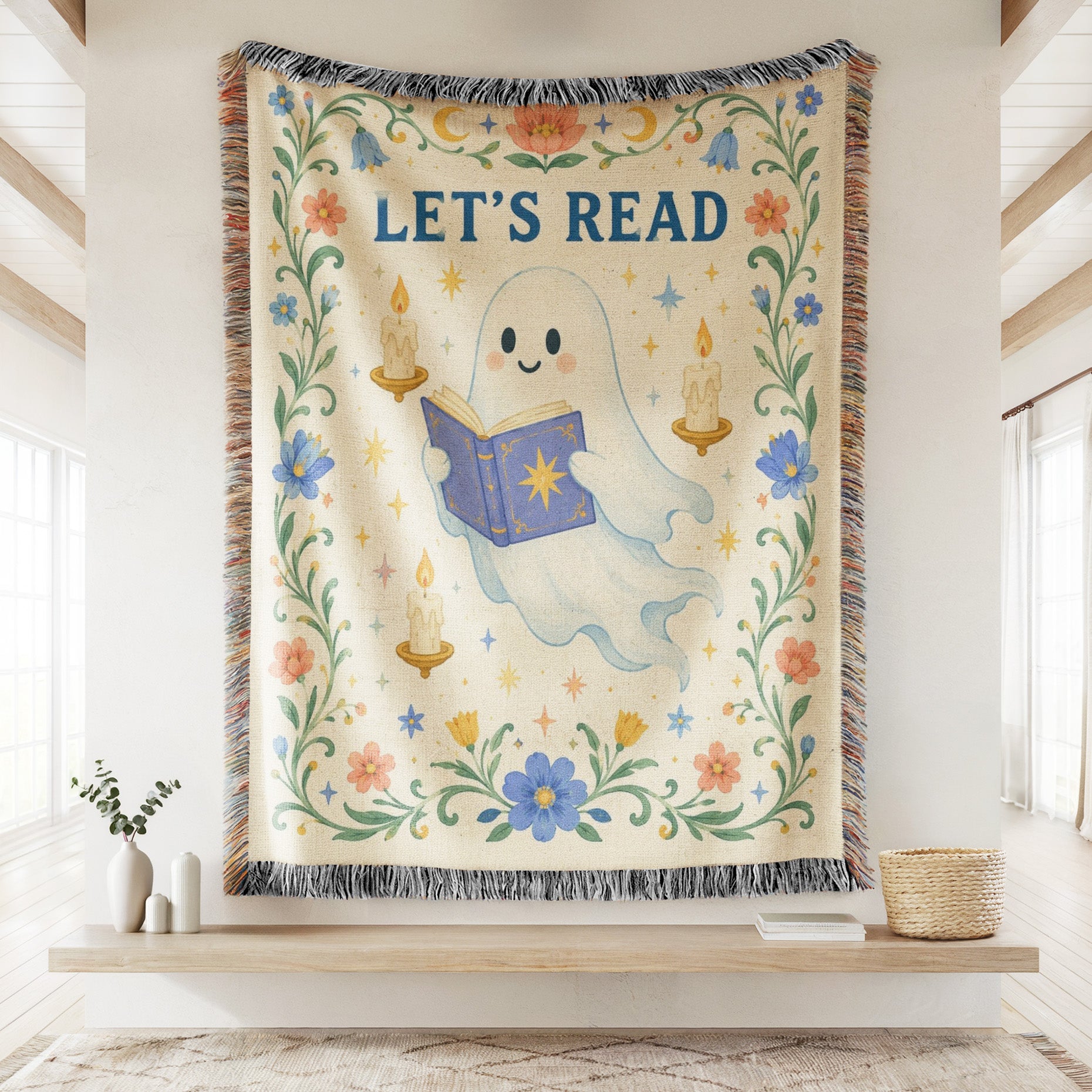 Let's Read Ghost & Candlelight Blanket Secondary image
