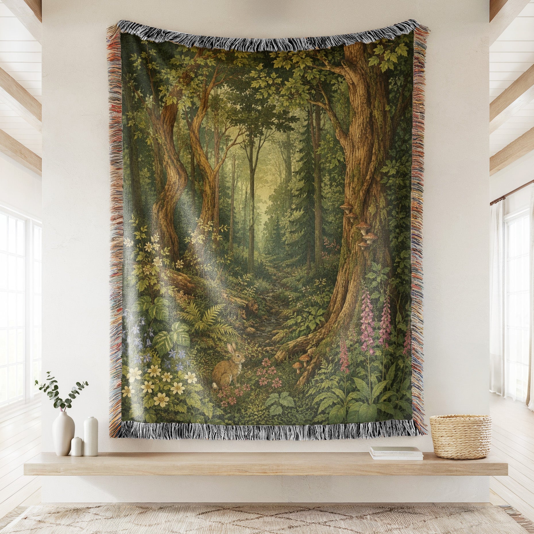 The Woodland Hare Blanket Secondary image