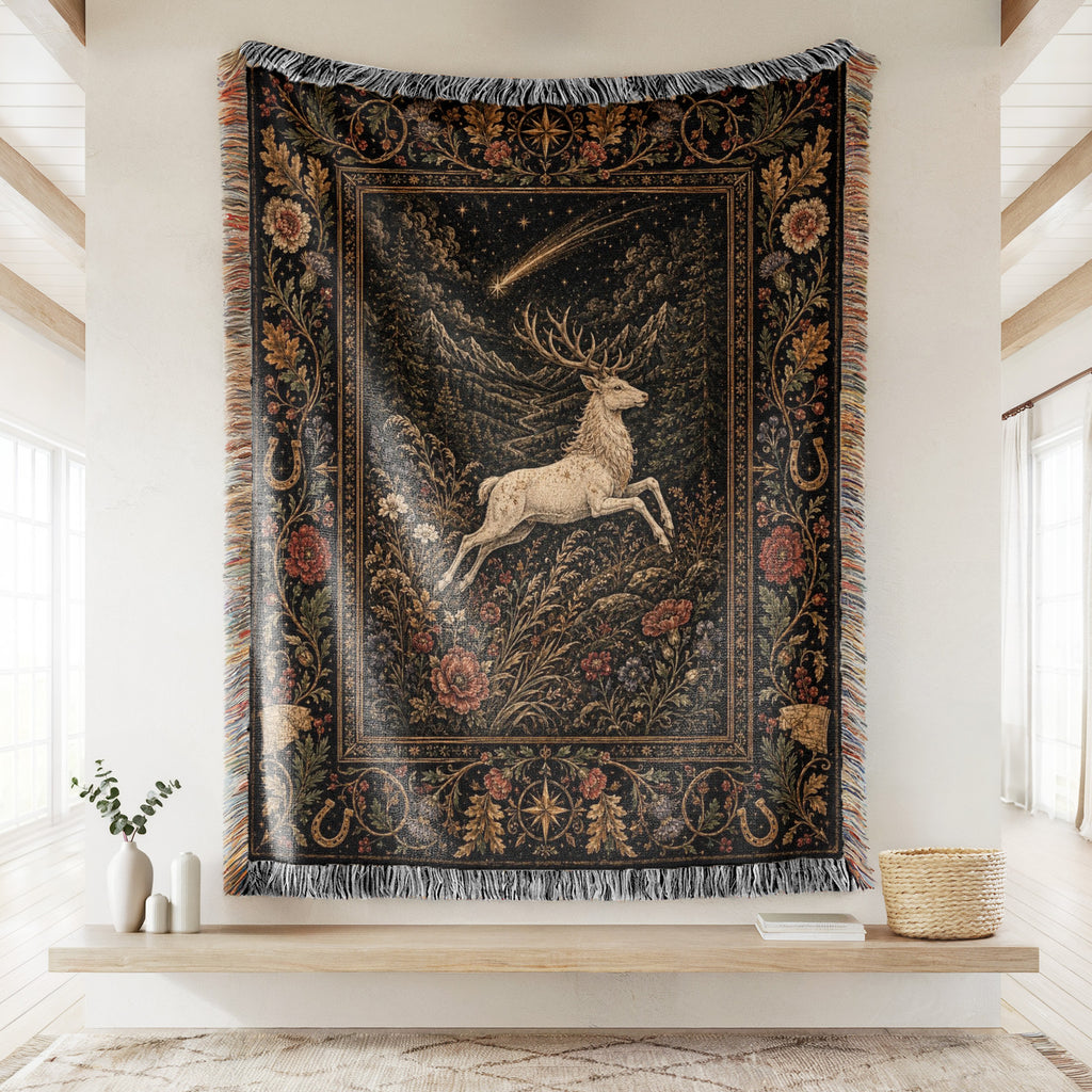Sagittarius Starlit Stag Zodiac Blanket