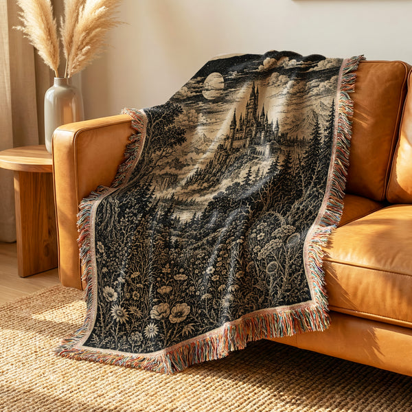 The Moonlit Castle Meadow Blanket