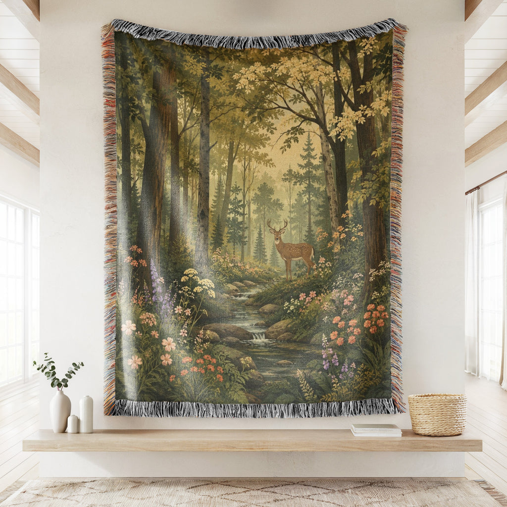 The Stag by the Stream Blanket