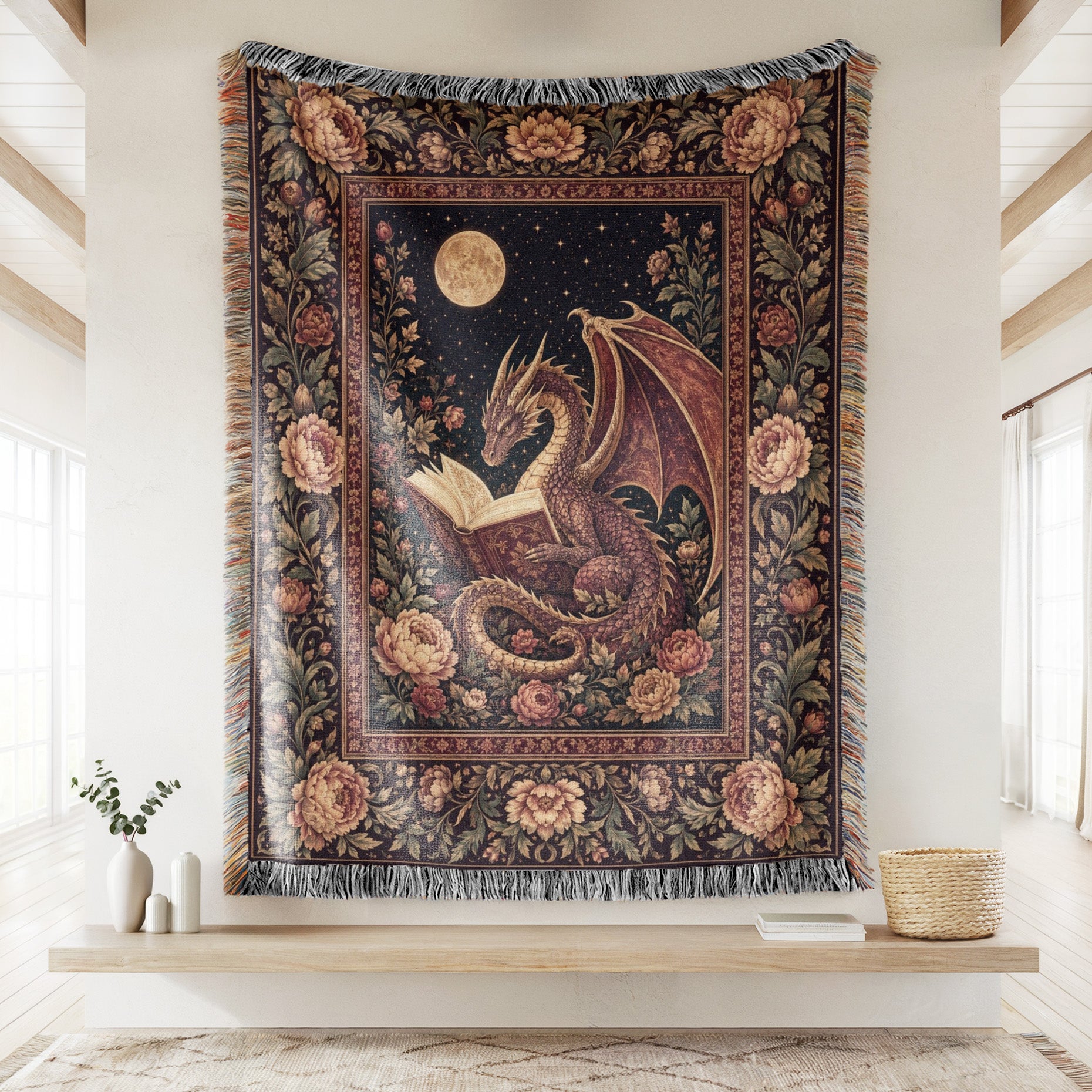 Rose Garden Dragon Reader Blanket Secondary image