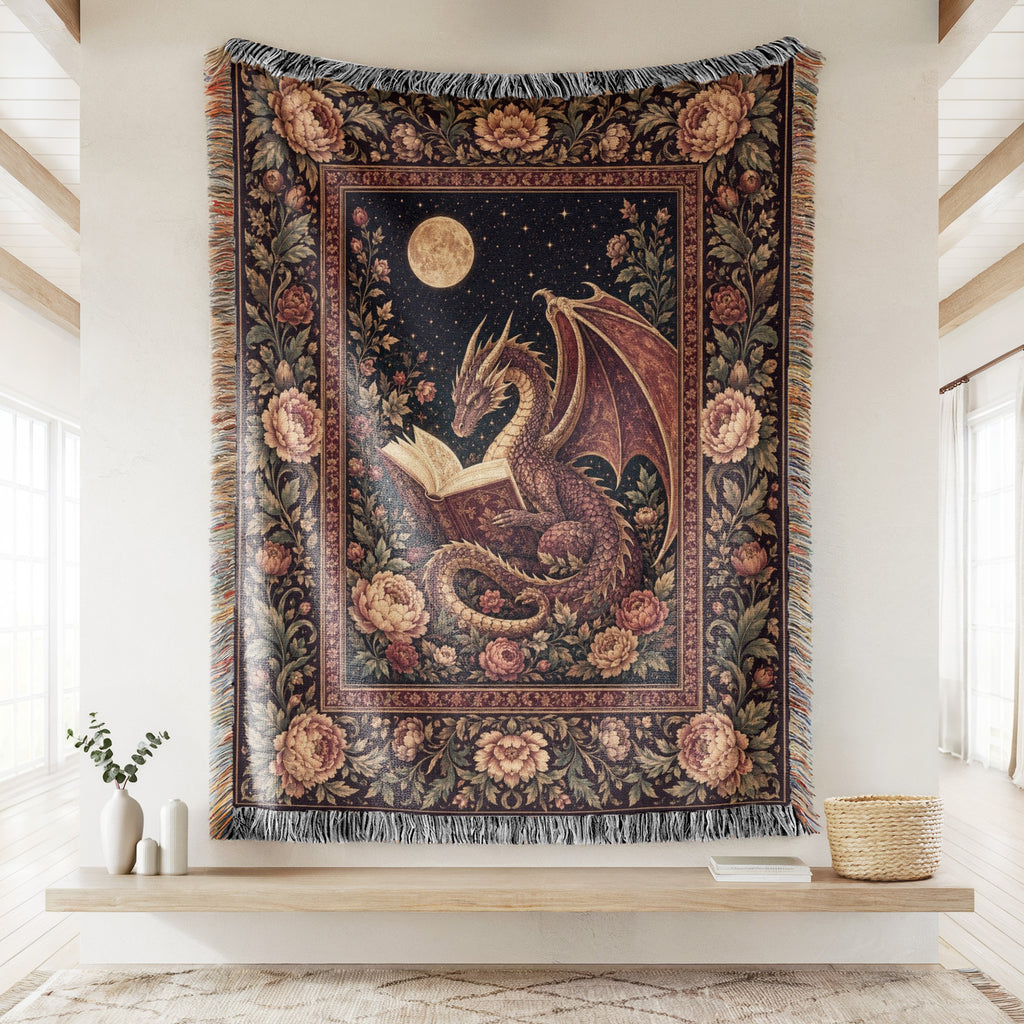 Rose Garden Dragon Reader Blanket
