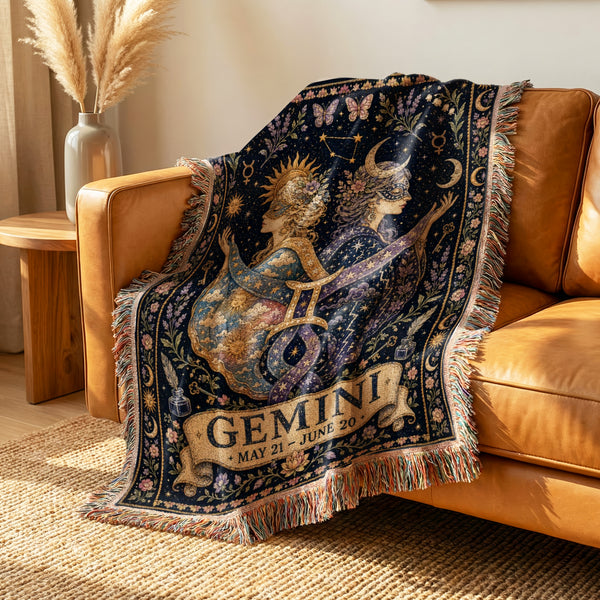 Gemini Sun & Moon Twins Blanket