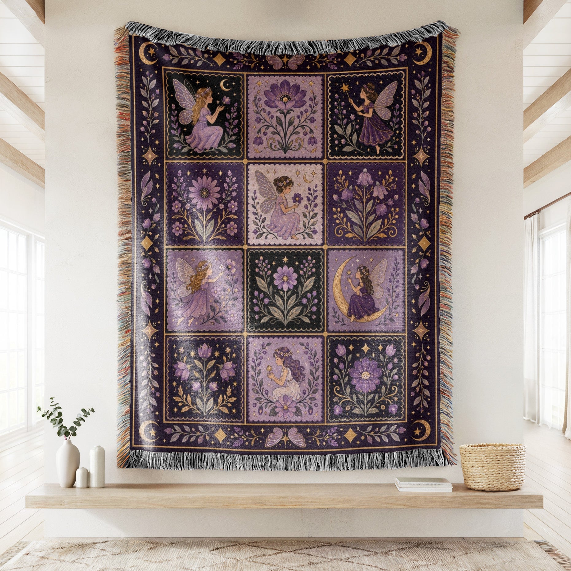 Moonlit Fairy Patchwork Blanket Secondary image