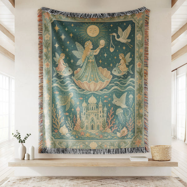 Pastel Ocean Fairy Kingdom Blanket