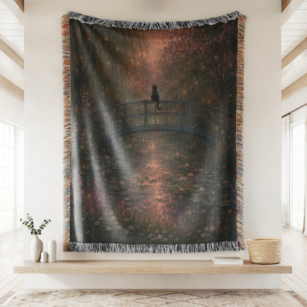 Firefly Bridge Black Cat Blanket