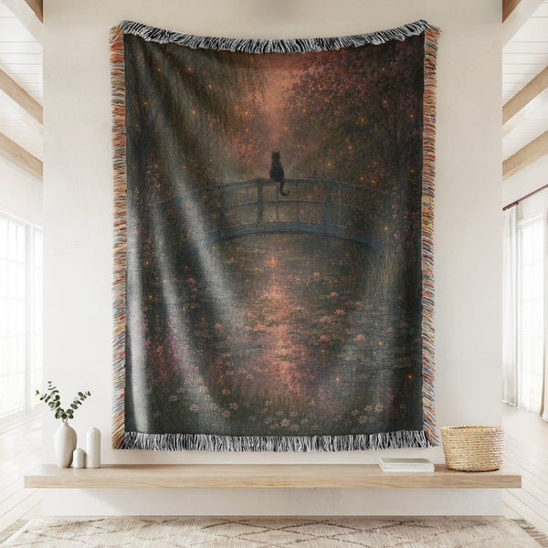 Firefly Bridge Black Cat Blanket