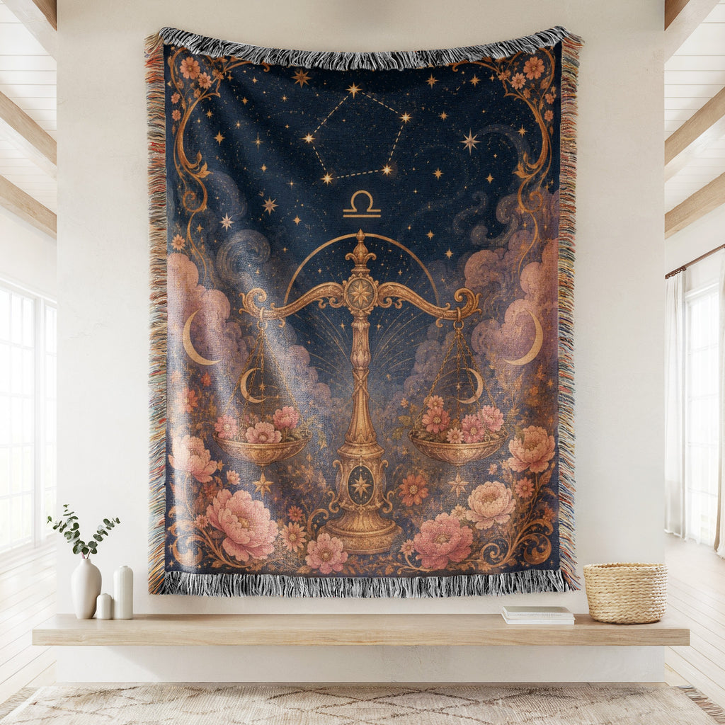 Libra Celestial Scales Blanket