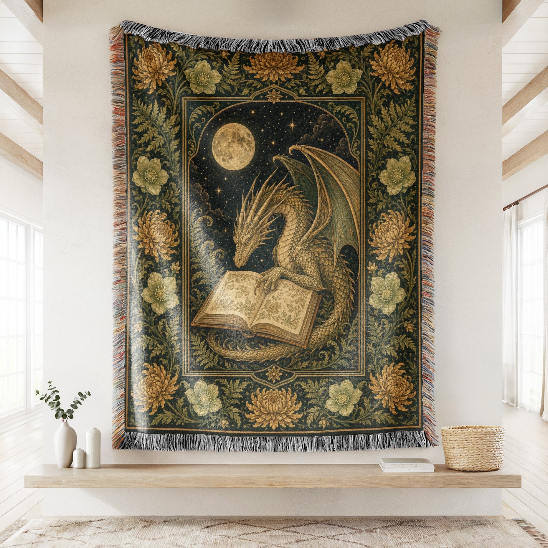 Golden Garden Dragon Reader Blanket Secondary image