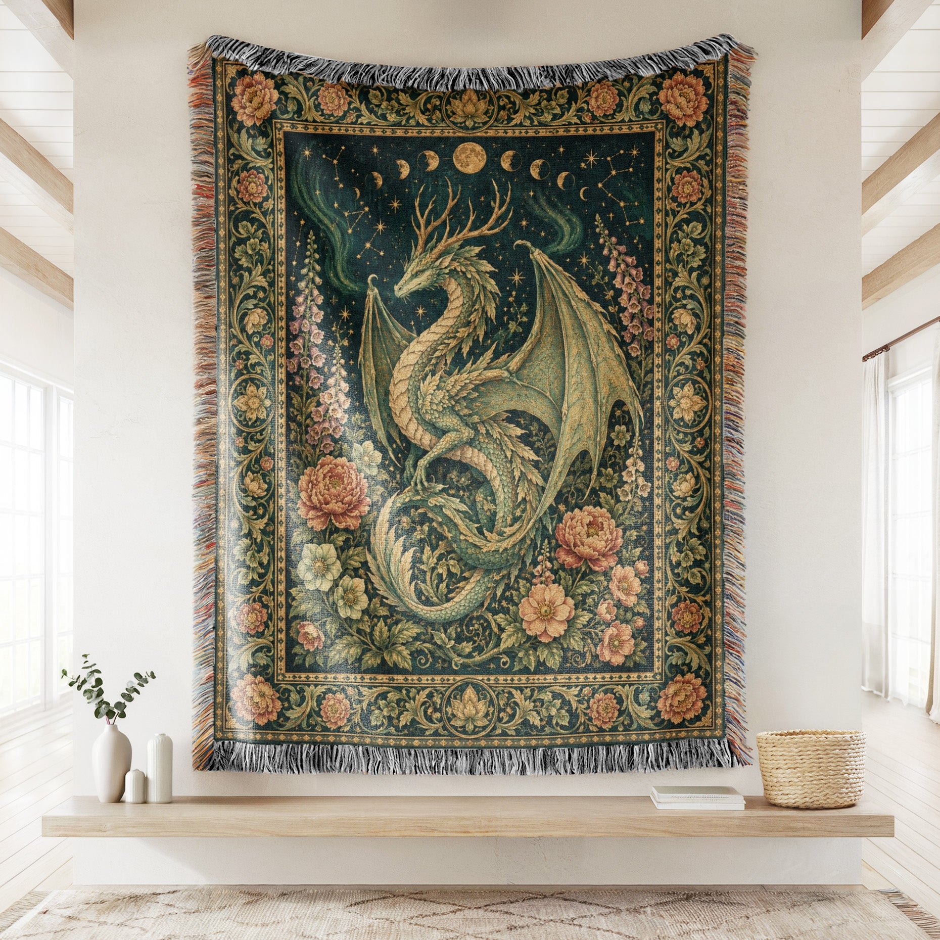 The Celestial Garden Dragon Blanket Secondary image