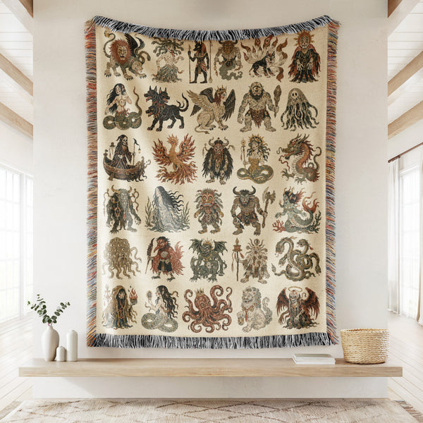 Mythic Creatures Bestiary Blanket