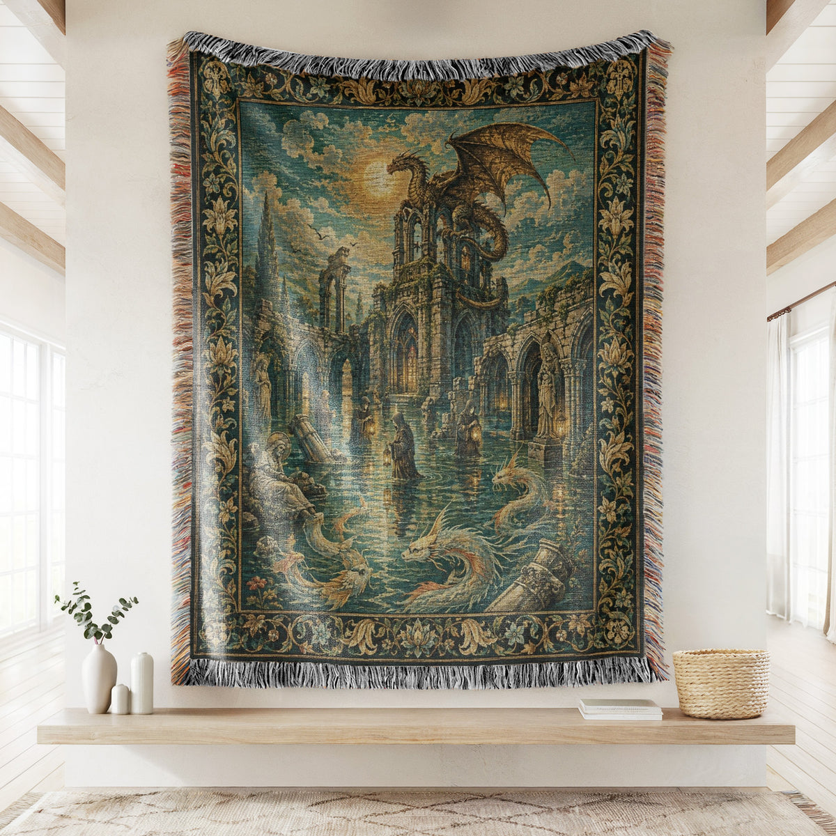 The Dragon of the Drowned Abbey Blanket