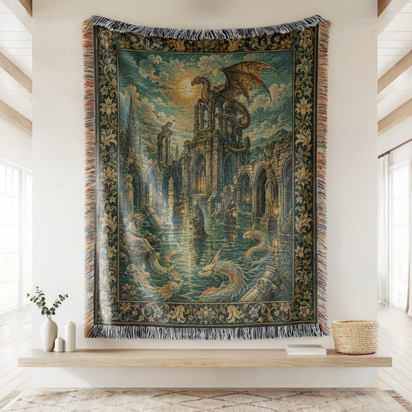 The Dragon of the Drowned Abbey Blanket