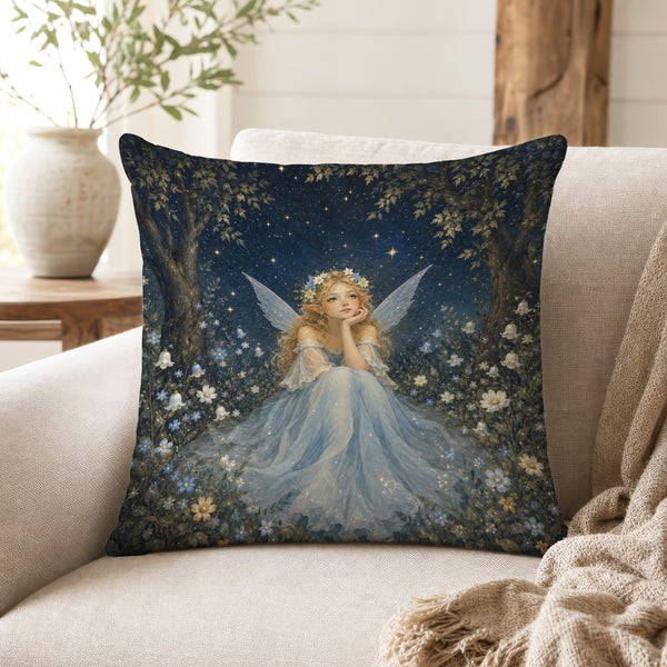 Bluebell Dreamer – Woodland Fairy Pillow
