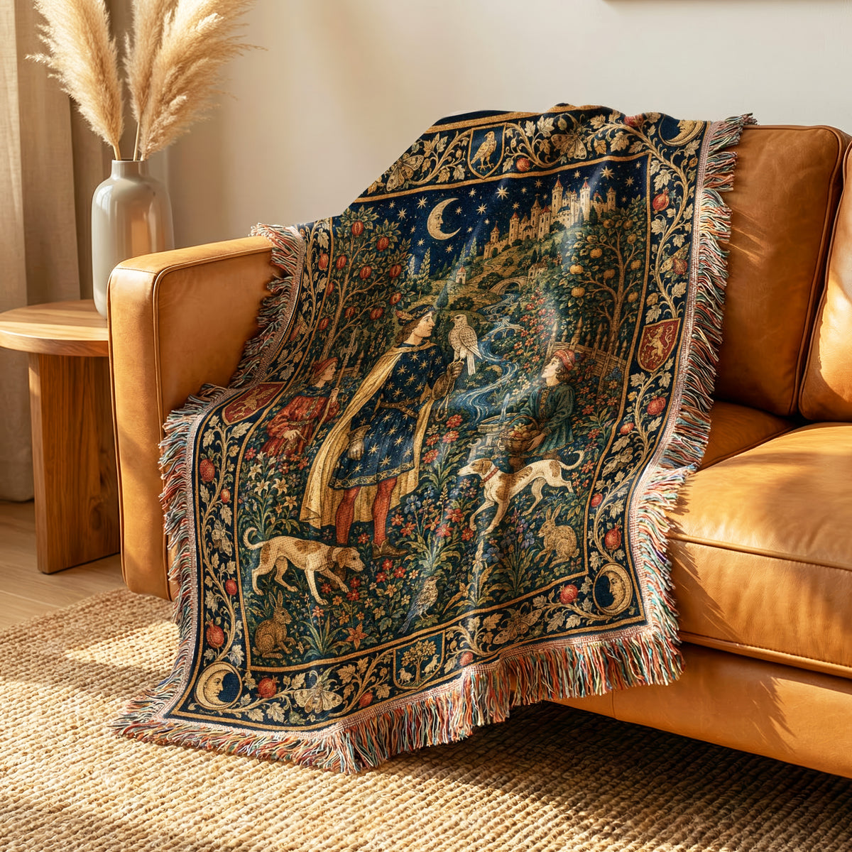 The Falconer of the Moonlit Vale Blanket
