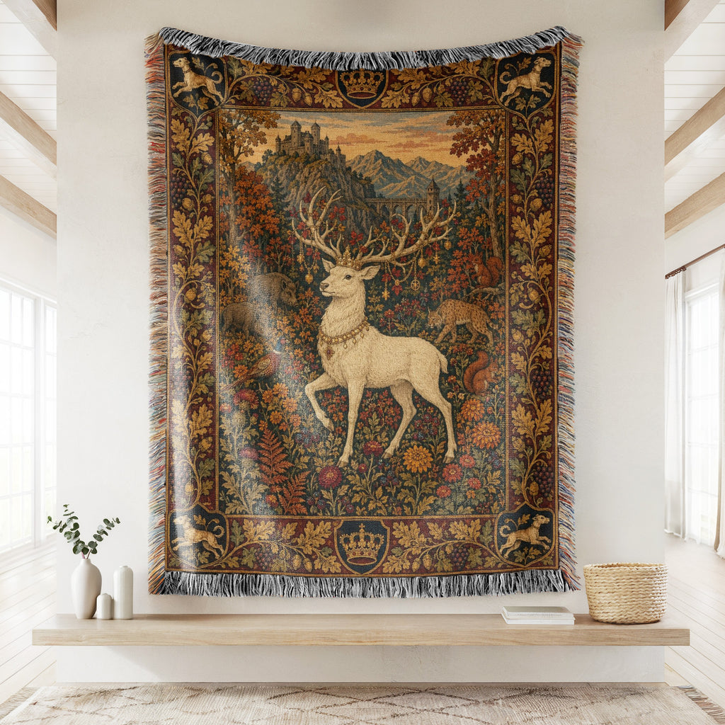 The Autumn Crowned Stag Blanket
