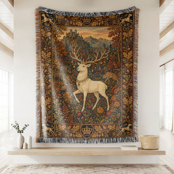The Autumn Crowned Stag Blanket