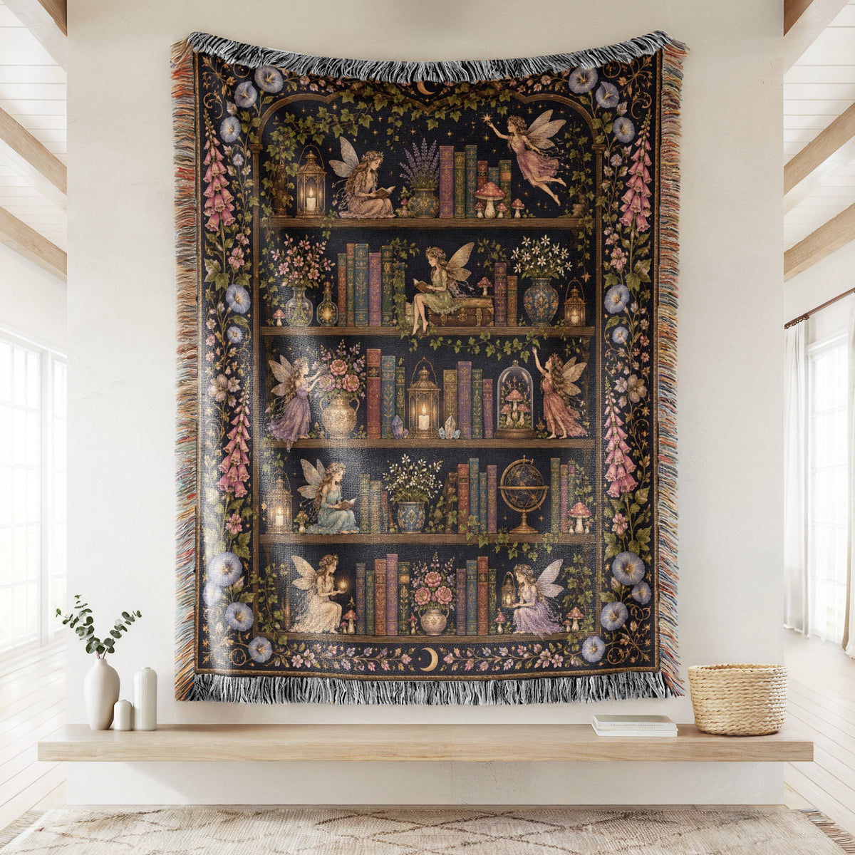 Moonlit Fairy Library Blanket