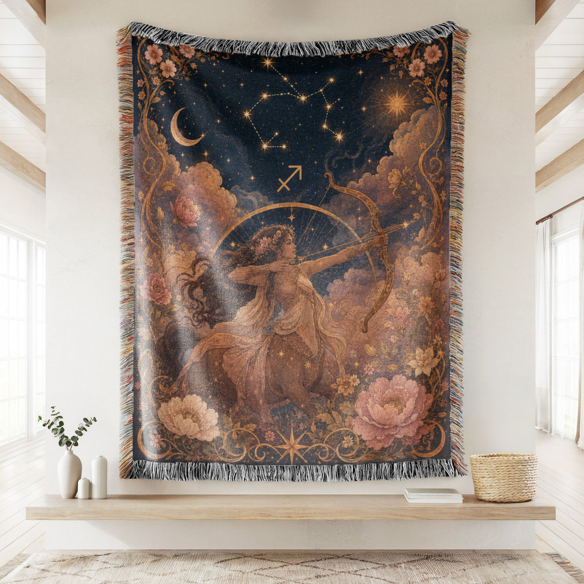 Sagittarius Celestial Archer Blanket