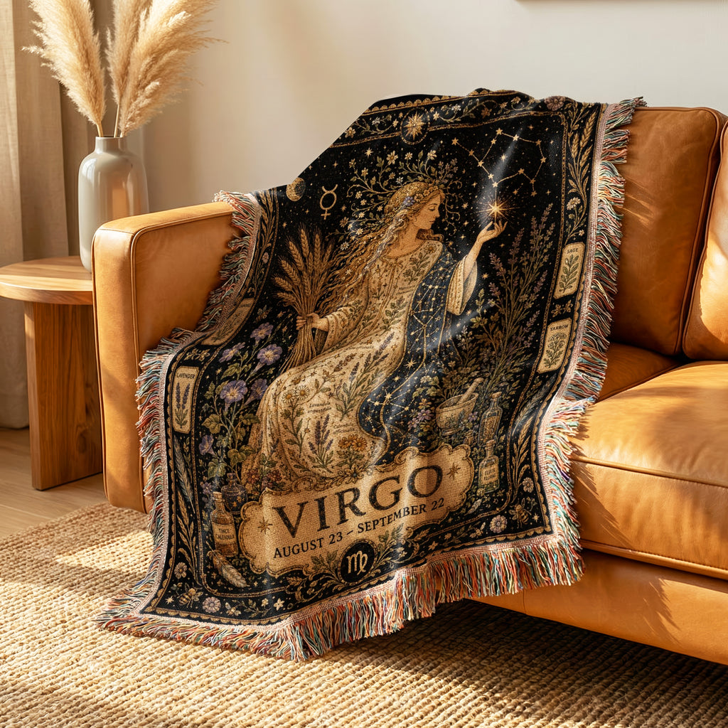 Virgo Botanical Star Maiden Blanket