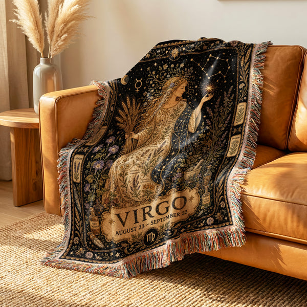 Virgo Botanical Star Maiden Blanket