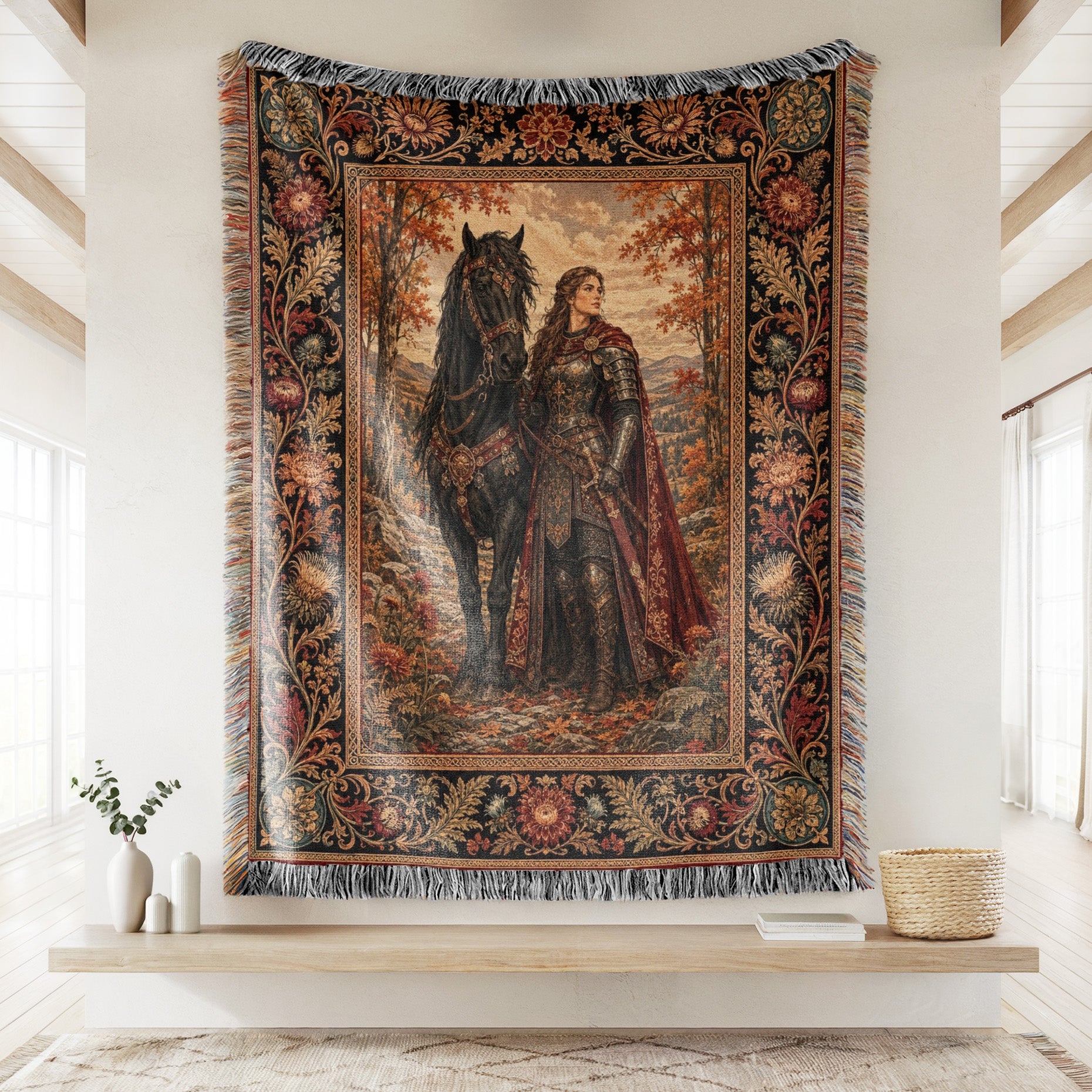 The Autumn Rider & Black Steed Blanket Secondary image