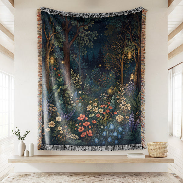 Lanterns in the Wildflower Wood Blanket