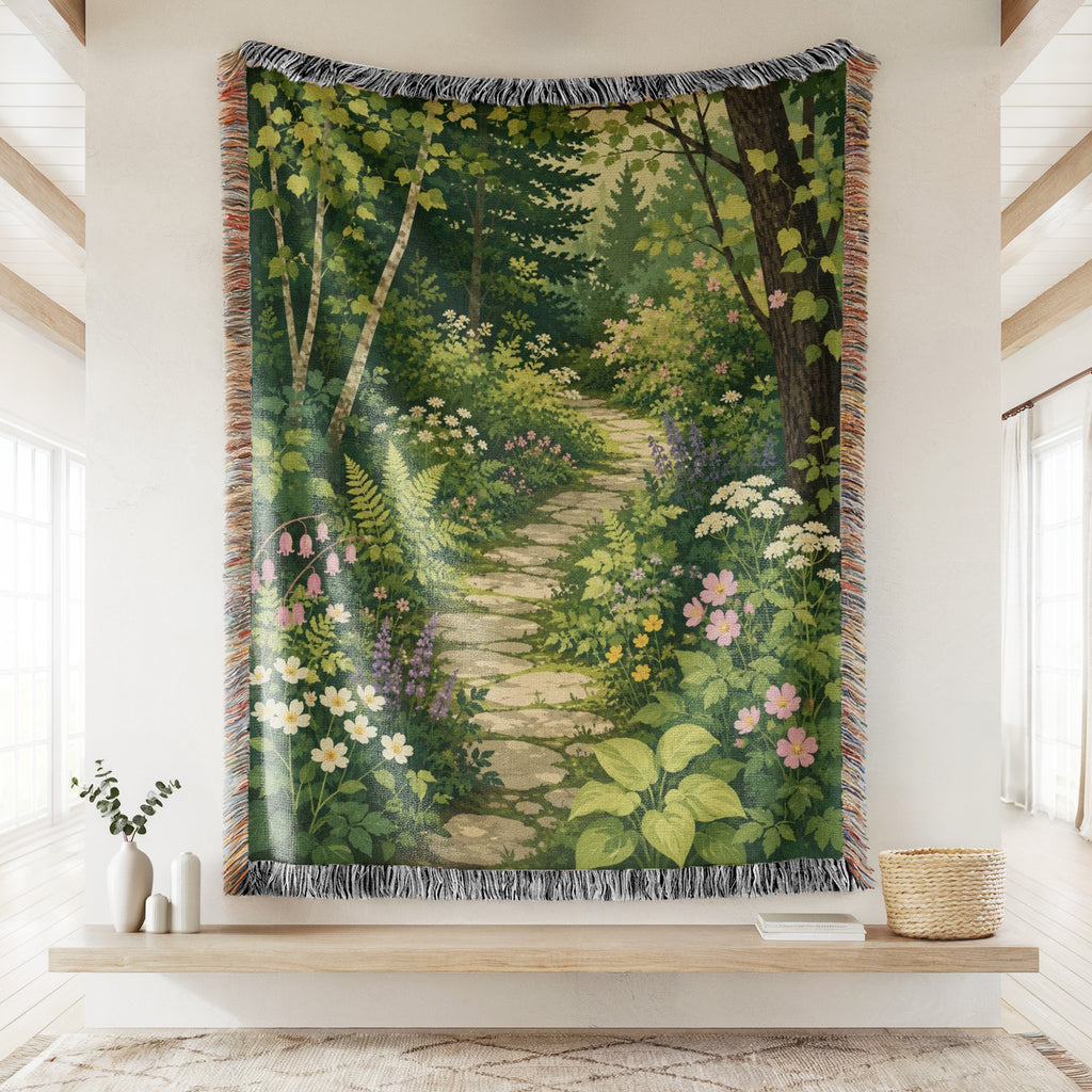 The Garden Path Through the Woods Blanket