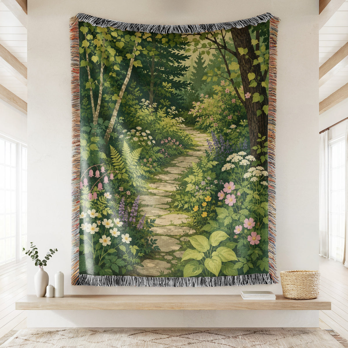 The Garden Path Through the Woods Blanket