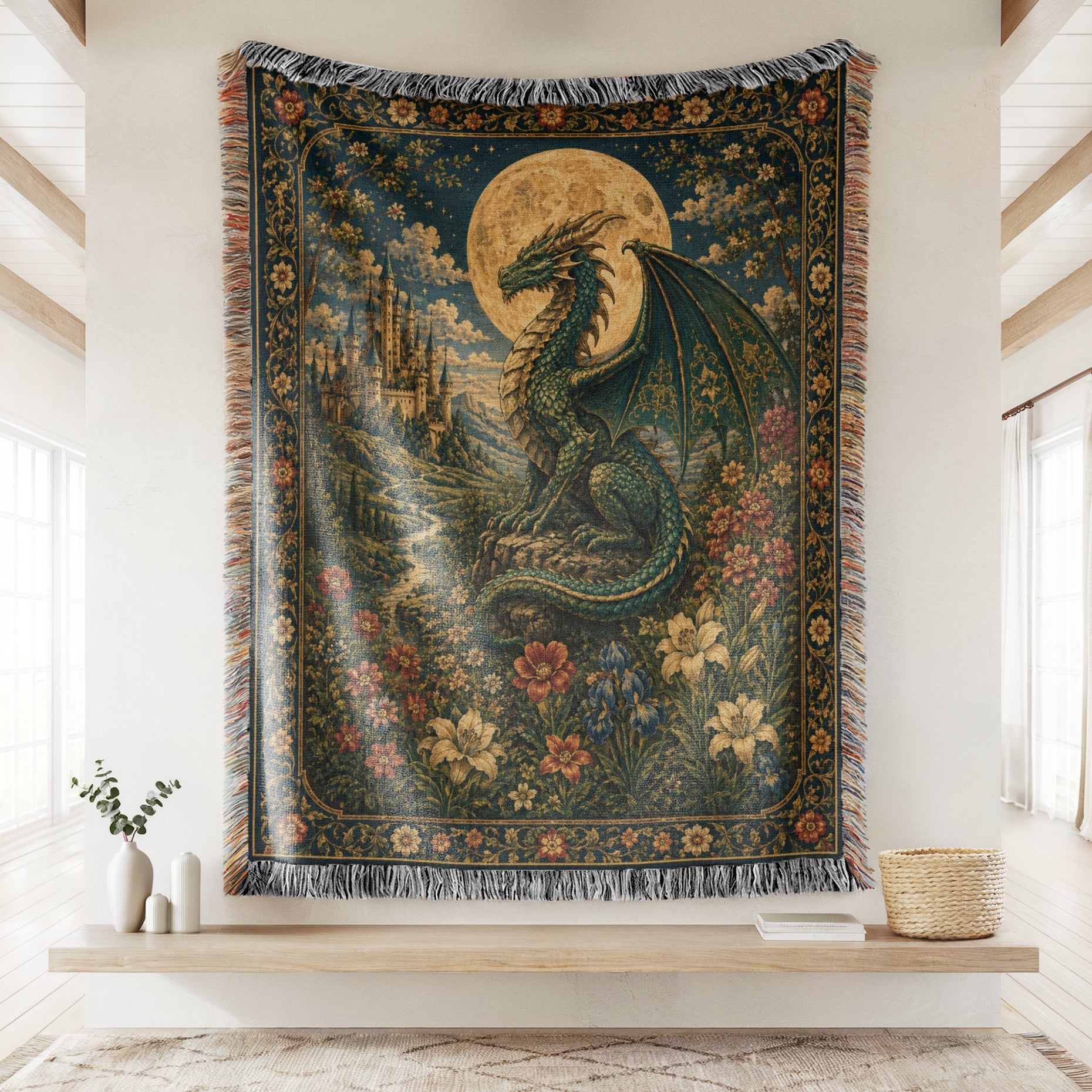 The Dragon of the Moonlit Vale Blanket Secondary image