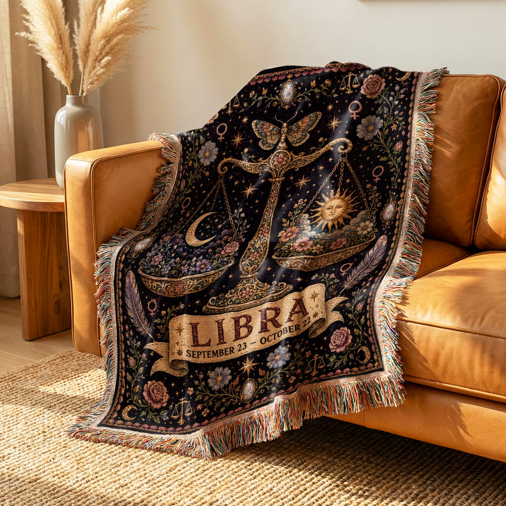 Libra Celestial Balance Scales Blanket