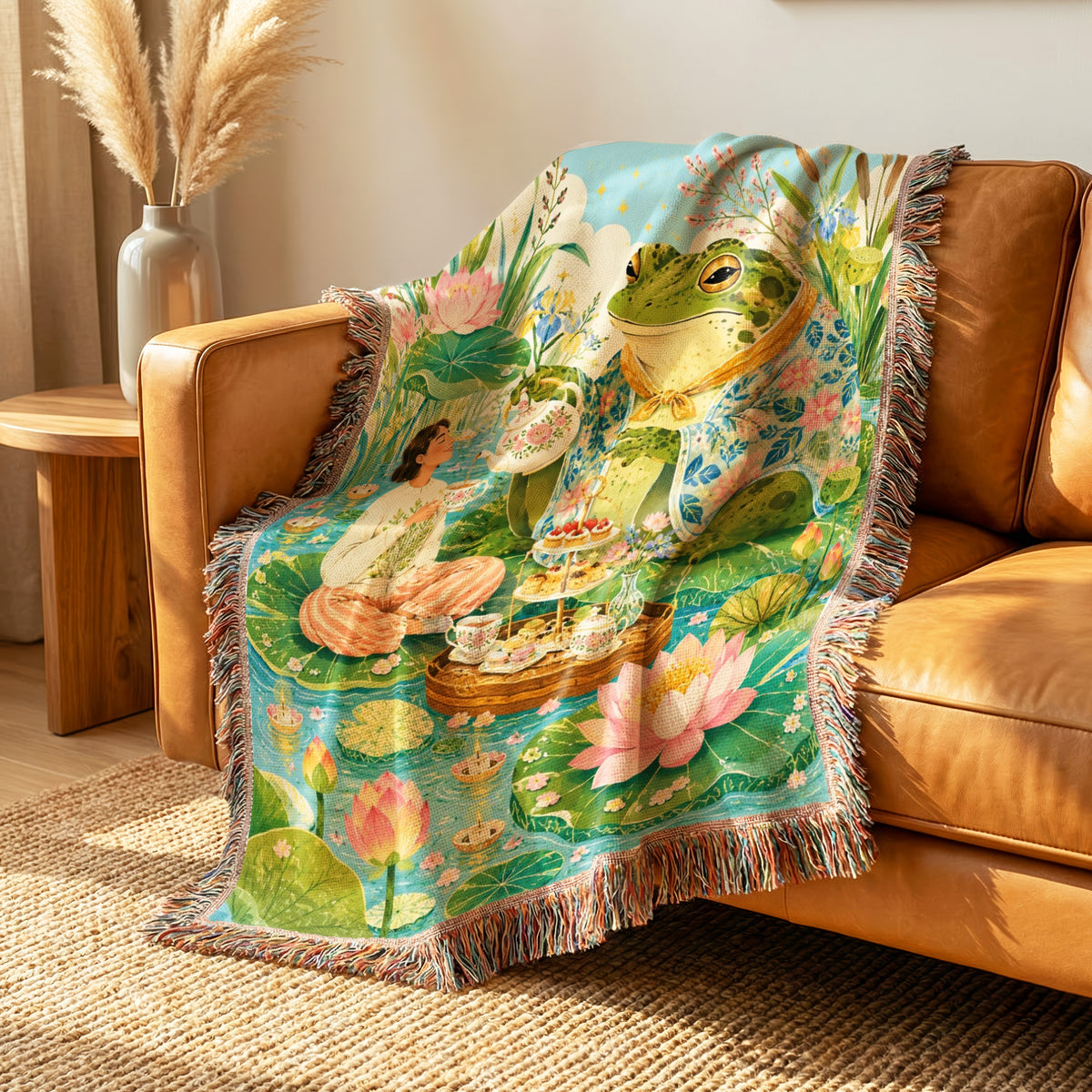 Frog Tea Party Blanket