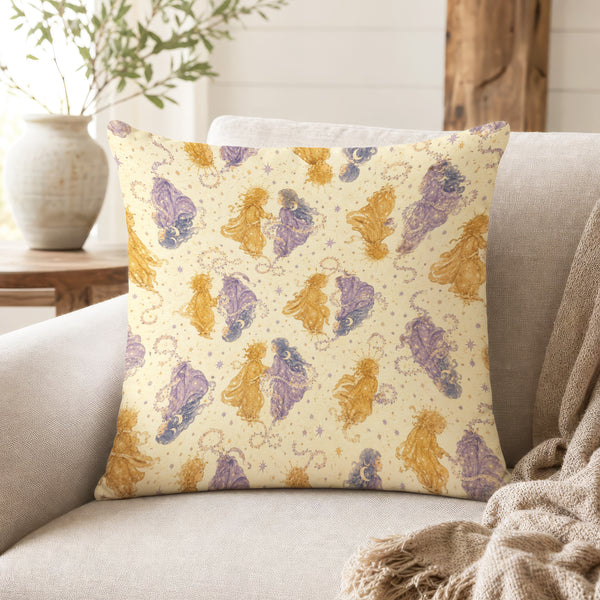 Gemini Star Twins – Vintage Zodiac Pattern Pillow