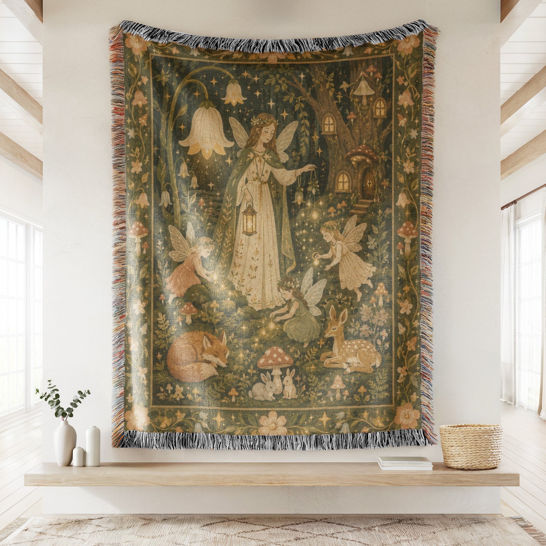 Lantern Fairy Woodland Blanket Secondary image