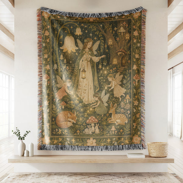 Lantern Fairy Woodland Blanket