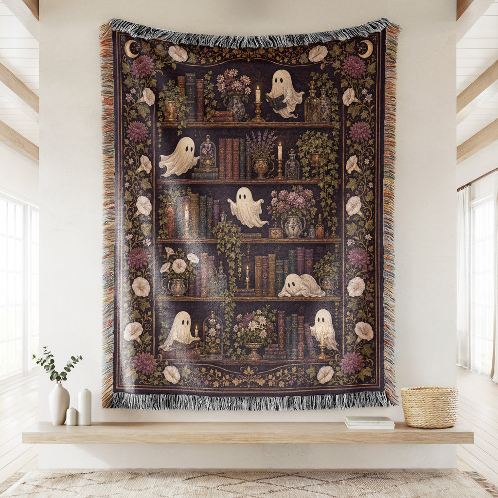 Lavender Ghost Library Blanket