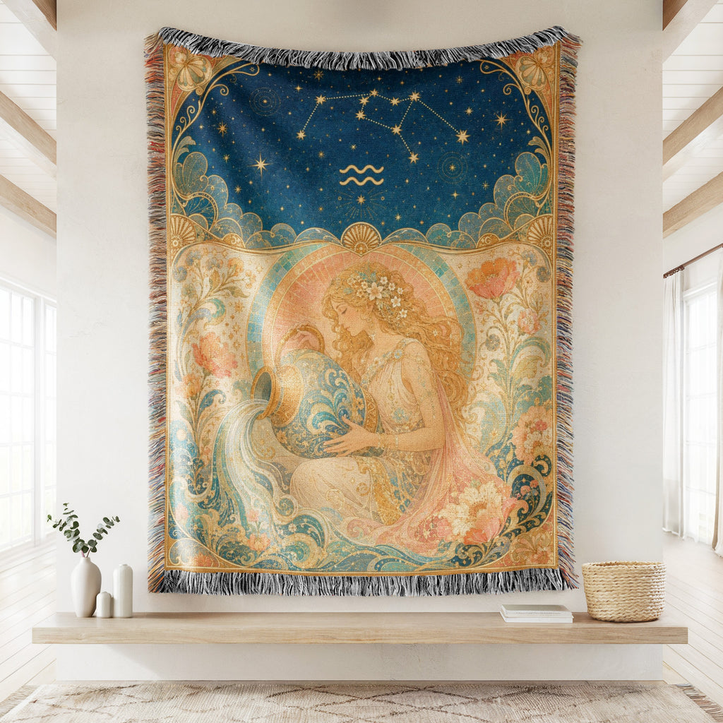 Aquarius Water Bearer Blanket
