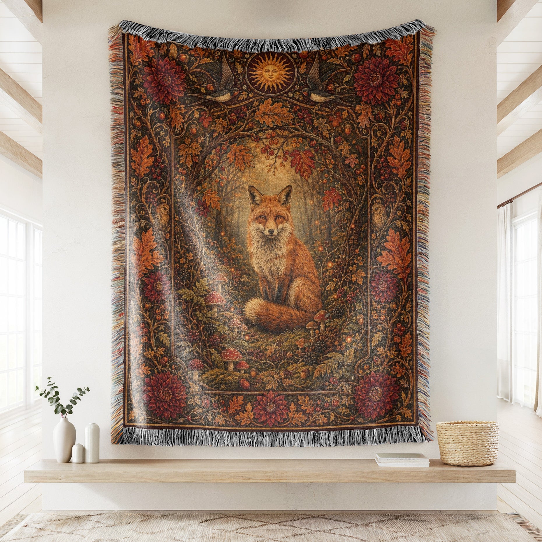 Autumn Woodland Fox Blanket Secondary image