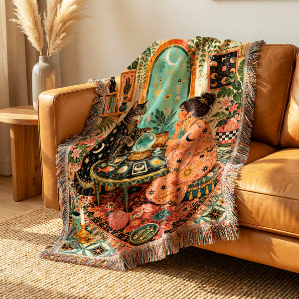 Fortune Teller Cat Blanket