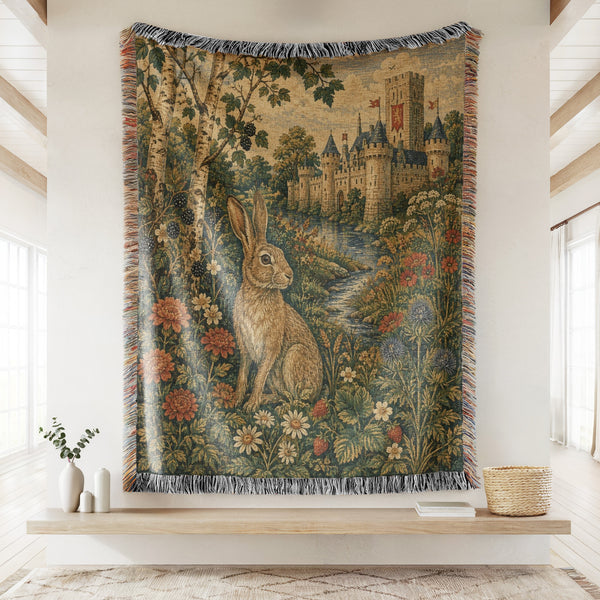 The Castle Meadow Hare Blanket