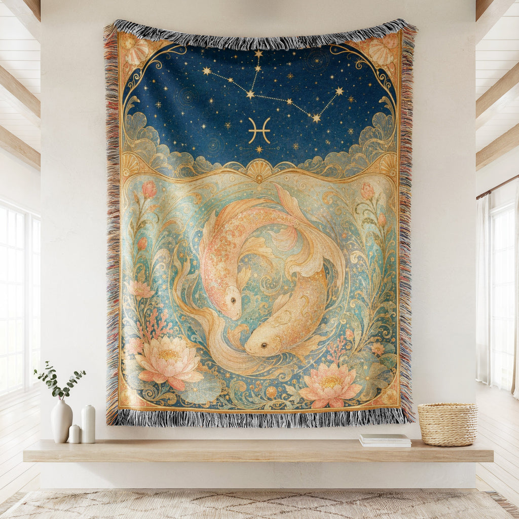 Pisces Twin Koi Blanket