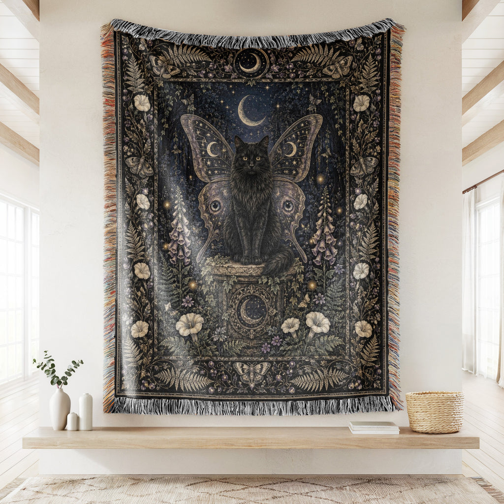Midnight Fairy Cat Blanket