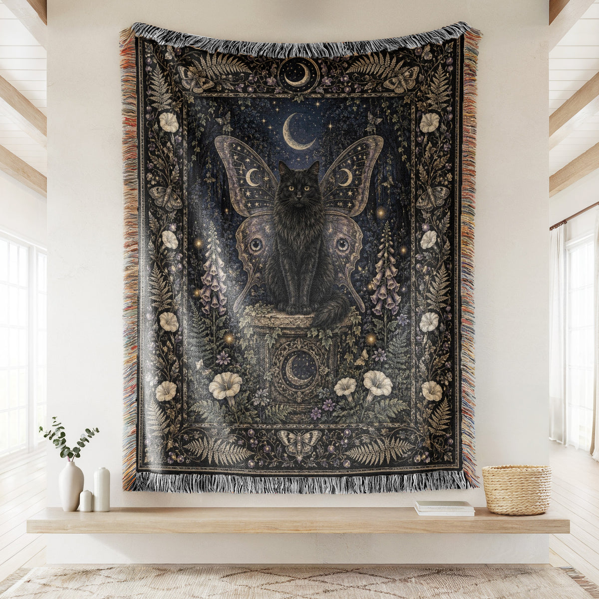 Midnight Fairy Cat Blanket