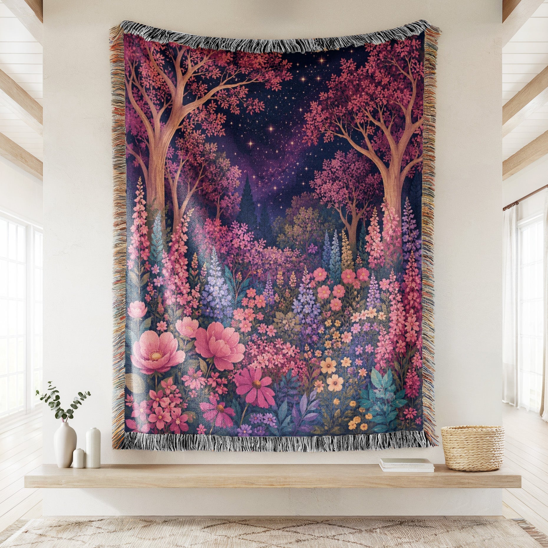 Starlit Wildflower Woodland Blanket Secondary image