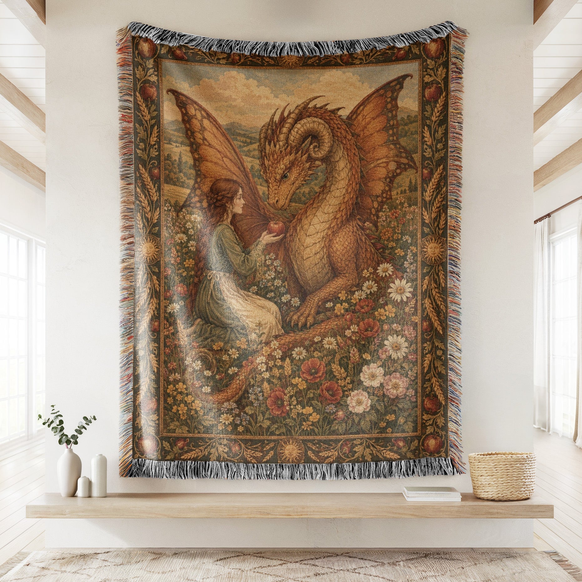 The Apple Meadow Dragon Blanket Secondary image