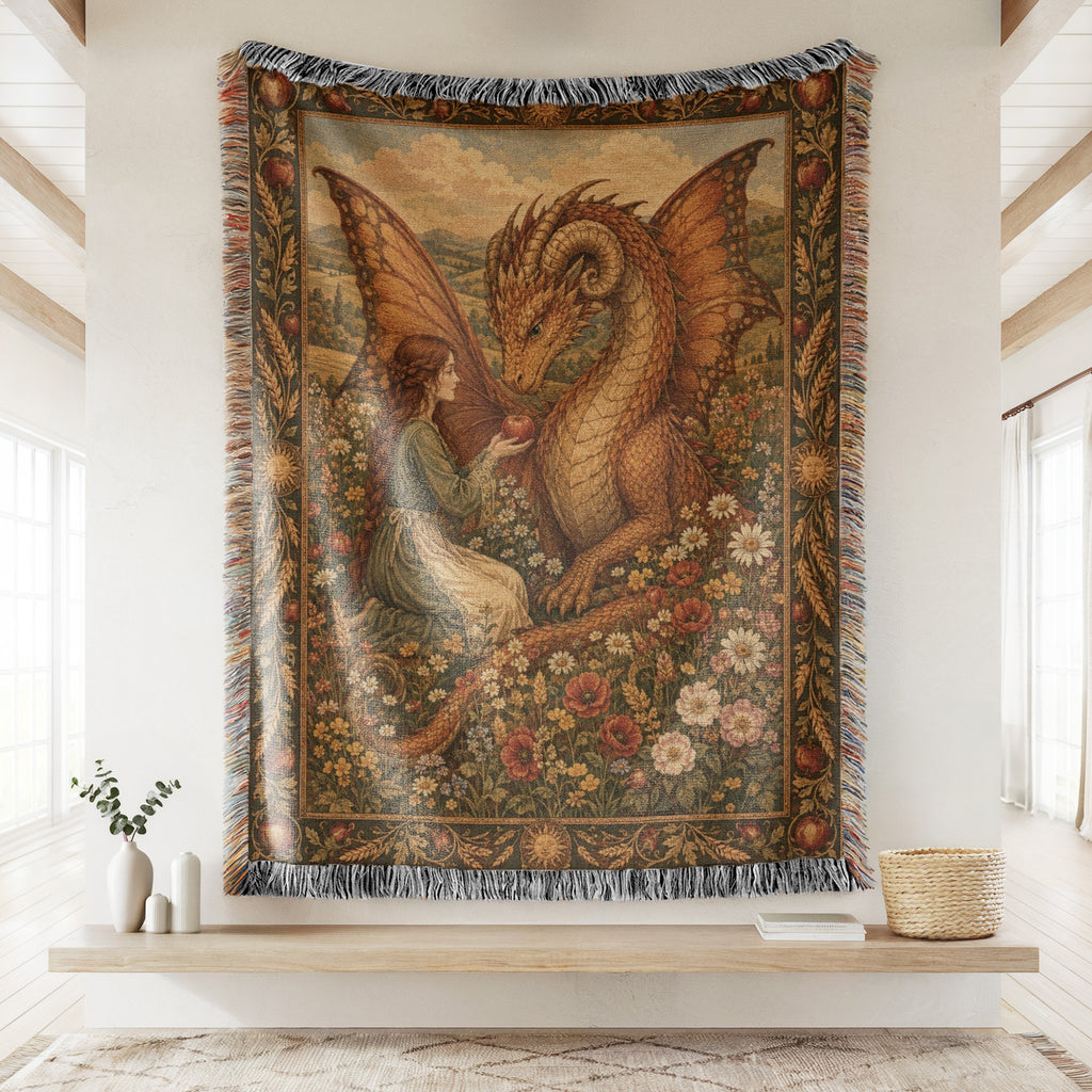 The Apple Meadow Dragon Blanket