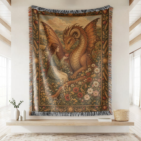 The Apple Meadow Dragon Blanket