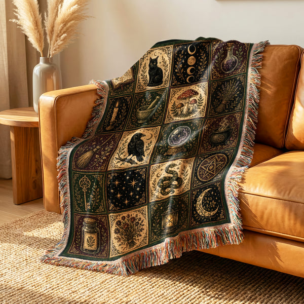 The Witch's Cabinet Patchwork Blanket