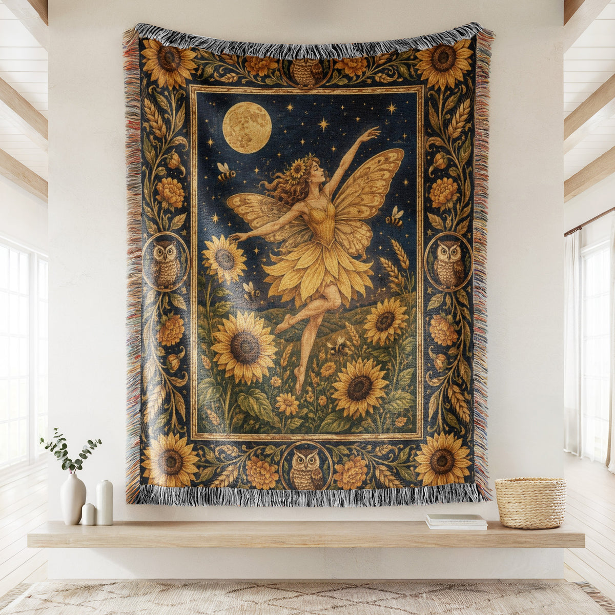 Sunflower Moon Fairy Blanket